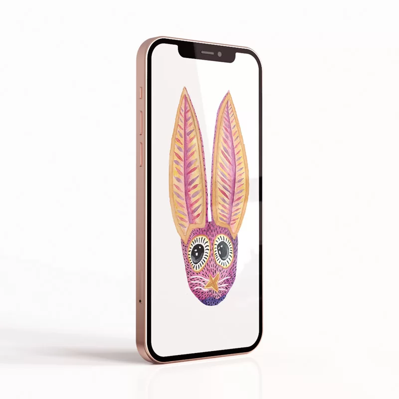 Ilustración de Conejo Alebrije (acuarela original) - Imagen 4