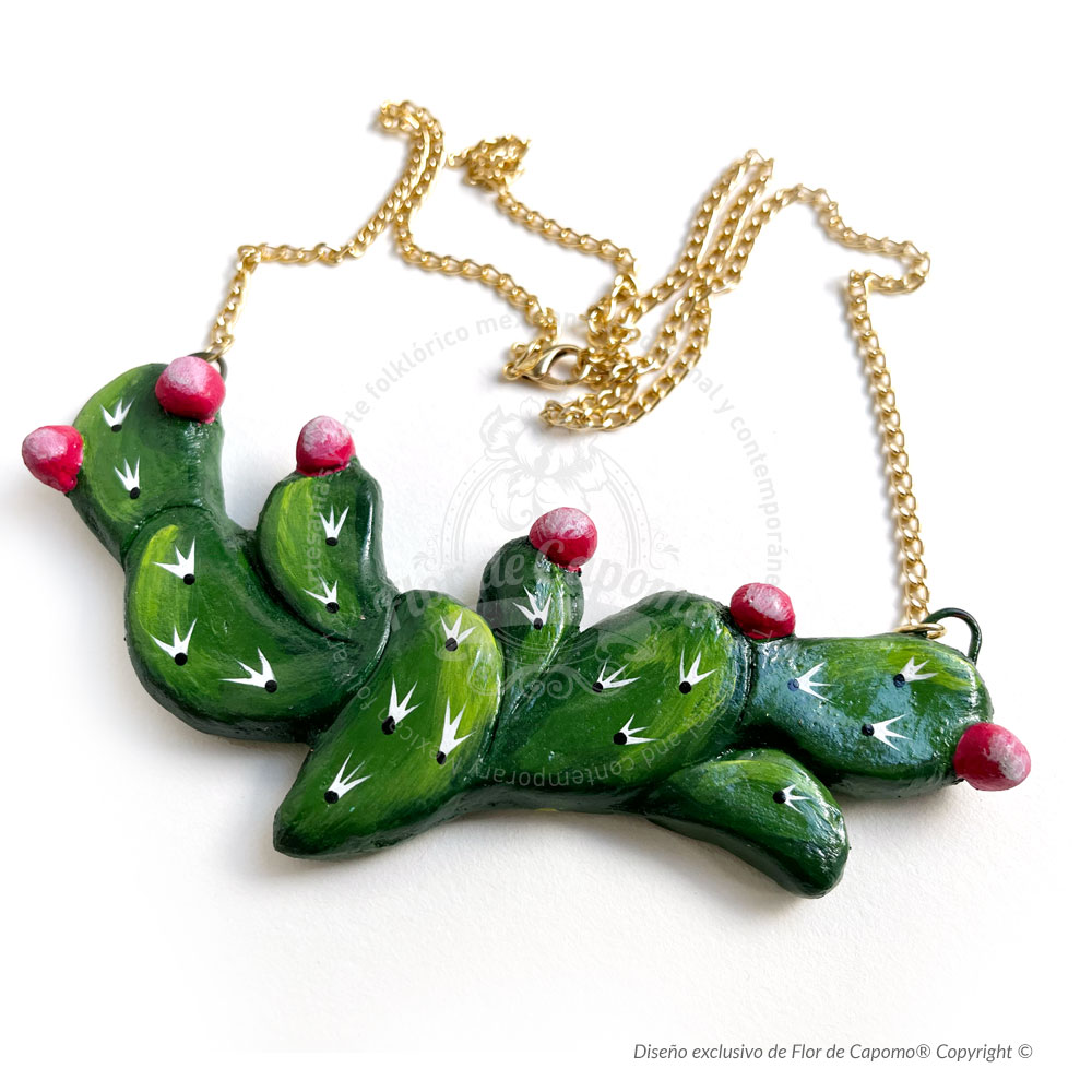 Collar de Nopal de barro