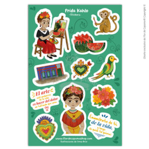 Plantilla de stickers de Frida Kahlo