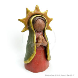 Virgen de Guadalupe de Barro Policromado